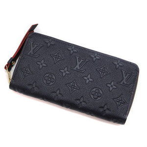 Louis Vuitton Zippy Wallet Zip Long Empreinte Marine Rouge Navy Blue